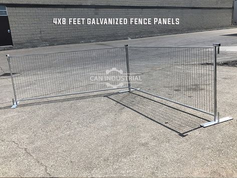 4 x 8 Feet Square Tube Galvanized Temporary Fence Panels Square Tubing Fence, Temporary Fence, Portable Fence, Fence Panel, Iron Fence, Fence Panels, Renovation Project, Ghost Chair, Fence