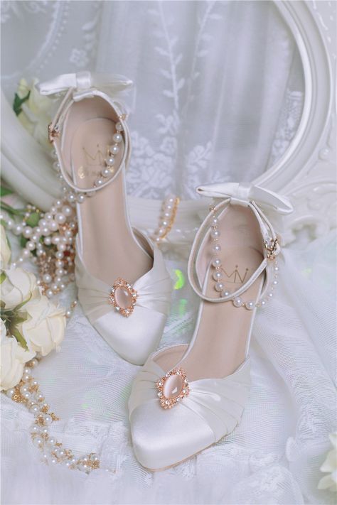 Inmyname -The Dance Party- Vintage Classic Lolita Shoes Kasut Pengantin, Sepatu Platform, Kasut Tumit Tinggi, Kasut Wanita, Dr Shoes, Kawaii Shoes, Princess Shoes, Fancy Shoes, Girly Shoes