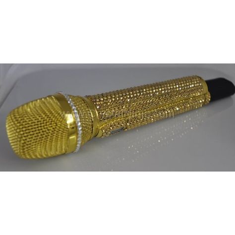 Yellow Microphone, Bling Microphone, Gold Microphone, Music Mic, Rap Art, Music Supplies, Jobs In Art, Dream Music, Microphone Stand