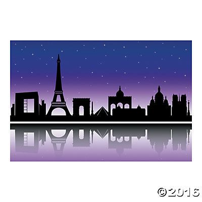 City of Paris Silhouette Backdrop Paris Backdrop, Paris Prom Theme, Paris Silhouette, Paris Theme Wedding, Paris Prom, City Backdrop, Paris Birthday Parties, Night In Paris, Paris Illustration