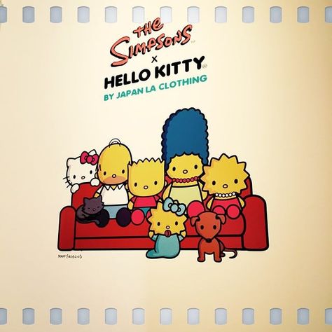 Hello Kitty Simpsons, Simpsons Crossover, Simpsons Drawings, Images Hello Kitty, Walpaper Hello Kitty, Charmmy Kitty, Anime Animation, Hello Kitty Images, Hello Kitty Aesthetic