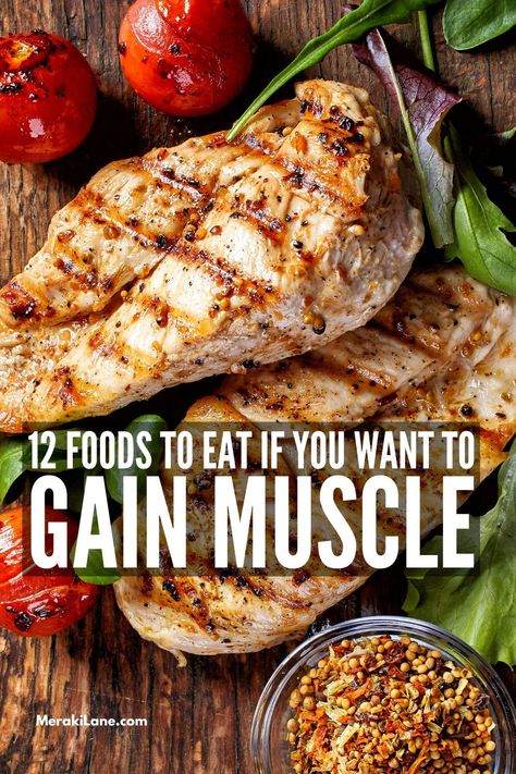 Eating To Gain Muscle, Muscle Building Meal Plan, Health Goal, Food To Gain Muscle, Muscle Diet, Gain Muscle Mass, Muscle Building Foods, Workout Diet Plan, Muscle Building Diet