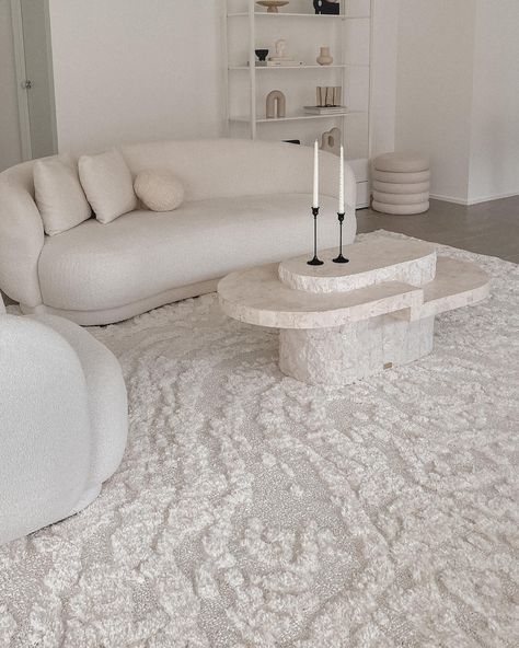 Aurora is a beautiful warm-based ivory and cream rug with a carved abstract waved pattern made from a high low pile variation. She is a beautiful blend of warm beige and off-white tones, Aurora has a unique carved texture that adds an extra-dimensional look. A stunning addition to spaces with a natural and neutral palette. Compliments a modern, minimal and luxurious style. Power loomed in Turkey into a 15mm pile of 100% ultra silky soft polypropylene fibres. This hard-wearing fibre is stain resi Pet Friendly Living Room, Floor Rugs Bedroom, Cream Living Rooms, Textured Rug, Beige Living Rooms, Baby Room Rugs, Warm Beige, Rug Texture, Cream Rug