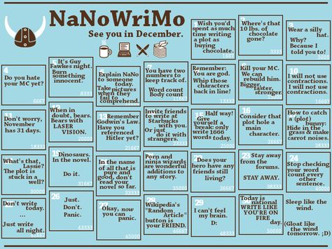 NaNoWriMo Calendar, the Comedic Version. :) #nanowrimo #calendar #writing #writer #write #resources #humor Nanowrimo Calendar, Nanowrimo Prep, Nanowrimo Inspiration, National Novel Writing Month, A Writer's Life, Writer Inspiration, Writing Stuff, Writers Write, Writing Resources