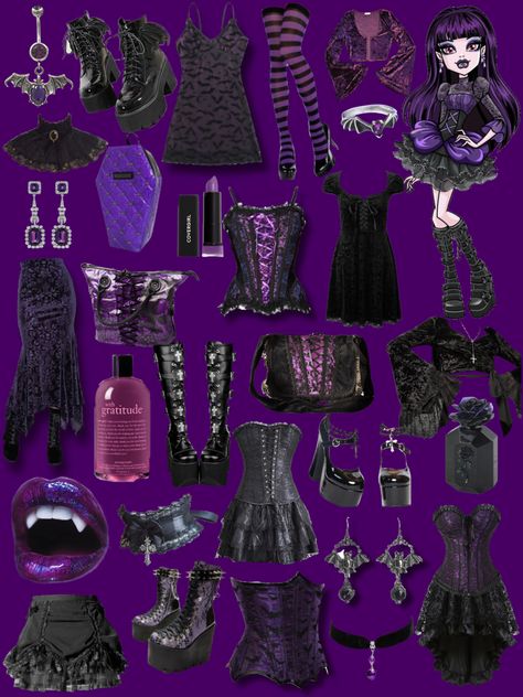 Elissabat Costume Ideas, Monster High Cosplay Elissabat, Ellisabat Halloween Costume, Monster High Clothes Outfits, Monster High Twyla Outfit, Elissabat Halloween Costume, Purple Halloween Costume Ideas, Elissabat Monster High Costume, Monster High Halloween Costume Ideas