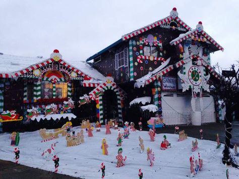 HOLIDAY LIGHTS: Windsor’s Gingerbread House and a choreographed | The Press Democrat Windsor Family, Outdoor Christmas Decorations Lights, Christmas Lights On House, Outdoor Christmas Diy, Hansel Y Gretel, Christmas Light Installation, Christmas House Lights, Gingerbread Christmas Decor, Christmas Yard Art