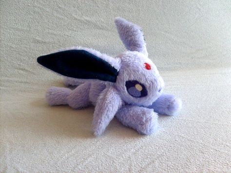 Espeon Floppy Plush by Fluctorissia on Etsy Floppy Plush Pattern, Sylveon Plush Pattern, Eevee Plush Pattern, Espeon Plush, Big Pokemon Plushies, Sleeping Pokemon Plush, Plushie Patterns, Plush Pattern, Toys Games