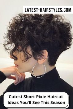 Short Curly Hairstyles For Women, Curly Pixie Hairstyles, Curly Pixie Haircuts, Short Curls, Short Curly Haircuts, Haircuts For Curly Hair, Short Wavy Hair, Short Wavy, Short Pixie Haircuts