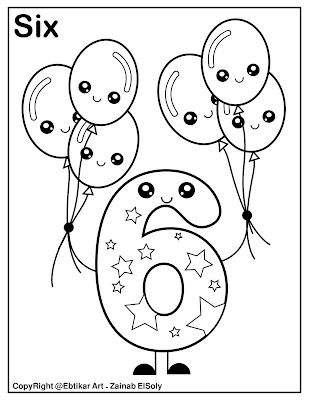 Number 6 holding balloons coloring page Number Three Activities Preschool, Number 3 Craft, Coloring Pages For Preschoolers, Number Crafts, Holding Balloons, Free Printable Numbers, Preschool Coloring Pages, Spring Coloring Pages, Number Three