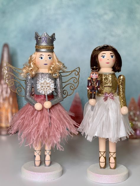 Nutcracker Sugar Plum Fairy, Sugar Plum Fairy Christmas Decorations, Girl Nutcracker, Sugarplum Fairy Aesthetic, Clara Nutcracker, Ballet Crafts, Nutcracker Crafts, Sugarplum Christmas, Wind Chimes Craft