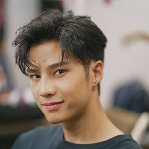 Thai Haircut Men, Korean Men Hairstyle Medium Undercut, Asian Mens Perm Hairstyles, Thai Men Hairstyle, Textured Fringe Haircut Men Asian, Korean Men Short Hairstyle, Men’s Hair Asian, Asian Men Side Part Haircut, Asian Side Part Hair Men