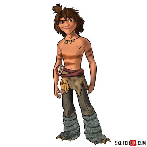 How to draw Guy from The Croods Drawing Of Guy, Growth Drawing, Random Cartoons, The Croods, Easy Drawing Guides, Disney Paintings, Drawing Guides, Button Game, Character Reference