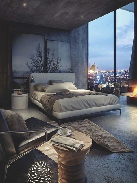 Luxury Bedroom Lighting, Minimalist Dekor, Minimal Interior Design, Luxury Bedroom Design, Mens Bedroom, Elegant Bedroom, Minimalism Interior, Design Geometric, Remodel Bedroom