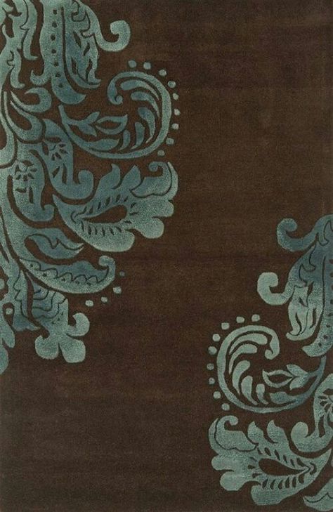 Turquoise and Brown Dark Brown Rug, Brown Rooms, Living Room Redo, Teal Rug, Brown Teal, Brown Living Room, Room Redo, Rug Company, Blue And Brown