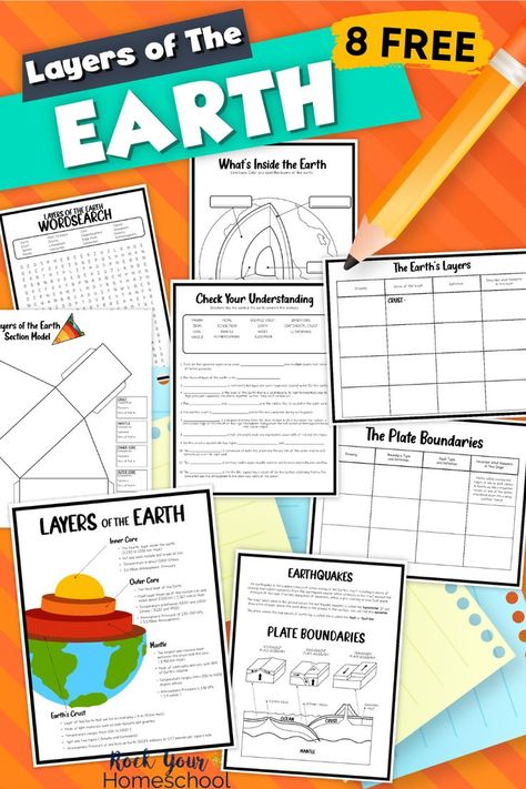 This free pack of 8 layers of the earth activities makes it easy to enjoy special science fun with your kids. Gather Round Earth Science, Earth's Layers Activities, Earth Science Worksheets Free Printable, Earth Layers Activity, Earth Space Science, Layers Of Earth Activity, Geosphere Activities, Layers Of The Earth Worksheet, Layers Of The Earth Project 6th Grade