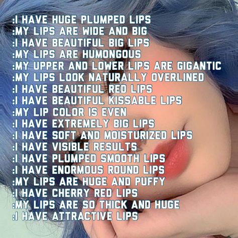 Big Lip Affirmations, Lip Affirmations, Big Lips Affirmations, Lips Affirmations, Subliminals Affirmations, Appearance Affirmations, Subliminal Results Skin, Face Affirmations, Subliminal Affirmations