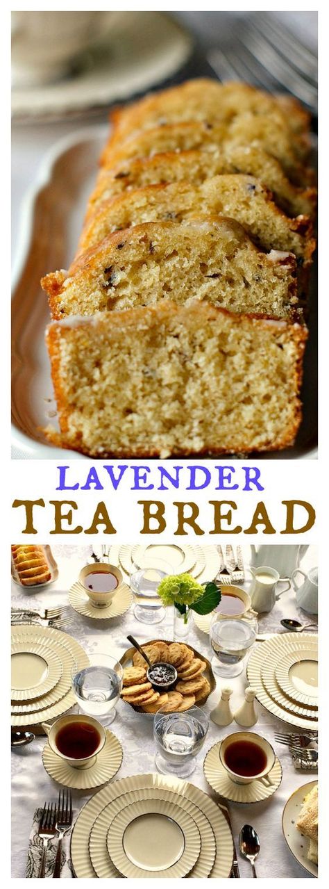 Lavender Tea Bread, Books And Tea, Lavender Recipes, Tea Bread, Usa Food, Cloud Bread, Lavender Lemon, Tea Party Food, Lemon Flavor