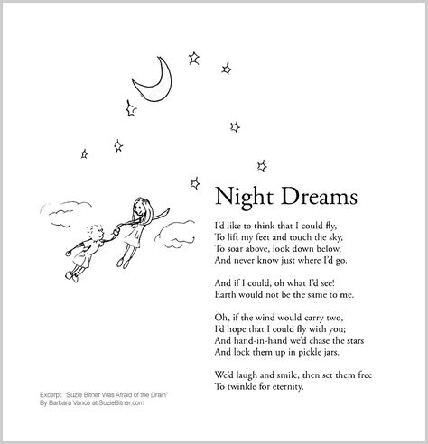 Children's poem about flying in a starry sky. Full of imagery. Great for classroom reading lessons for kindergarten, 1st, 2nd, and 3rd grade, common core, and for ESL lessons. Poem About Night Sky, Poem About Space, Poems About Dreaming, Good Night Poem For Him, Poems About Space, Poem About Night, Poems About Night, Poems About The Sky, Website Storytelling