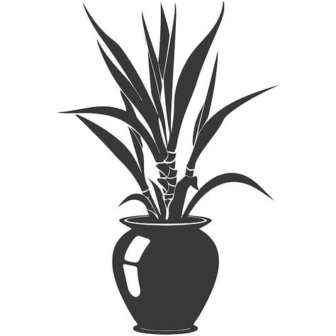 Download this Premium Vector about Silhouette sansevieria tree in the vase black color only, and discover more than 196 Million Professional Graphic Resources on Freepik. #freepik #vector #blacktree #aiart #art Plant Silhouette, Vase Black, Door Glass Design, Vector Silhouette, Diy Crafts Paper Flowers, Black Tree, Door Glass, Crafts Paper, Linocut Prints