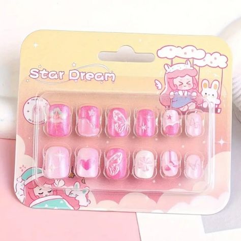 Brand New Kids Press On Nails Pre Stickered 8/$15 Please Be Considerate When Bundling To Keep It Under 5lbs This Item Is Part Of My Make Your Own Bundle Sale. Choose 8 Listings That Say 8/$15 In The Title And I'll Offer $15. Choose More Then 8 And I'll Send You A Even Better Offer! #8for15 Press On Nails For Kids, Fake Nails For Kids, Dream Kids, Nails For Kids, Baby Shower Party Favors, Nail Art Hacks, Summer Diy, Nail Sizes, Birthday Woman