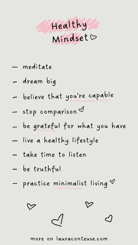 Positive Mental Health, Get My Life Together, Health Habits, Healthy Mindset, Improve Mental Health, Positive Self Affirmations, Mindset Quotes, Self Care Activities, Self Improvement Tips