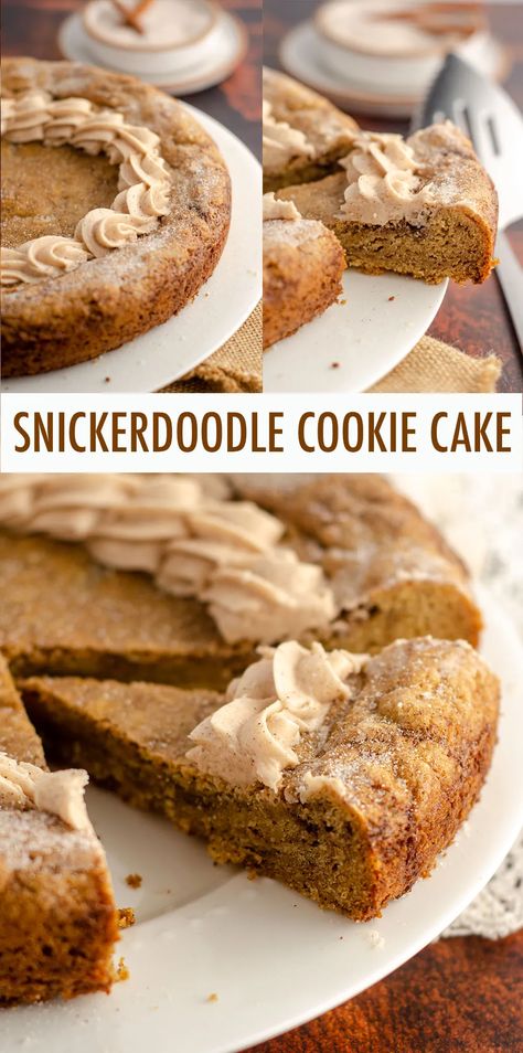 Snickerdoodle Cookie Cake, Cookies For Men, Wedding Recipes, Work Recipes, Sugar Cookie Cakes, Snickerdoodle Cookie, Cookie Base, Chocolate Chip Cookie Cake, Cookie Cakes