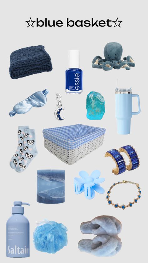 #bluebasket #bluegifts #bluebasket #brrrbasket #giftideas #christmasbasket #presentideas Navy Blue Gift Basket Ideas, Blue Gift Basket, Birthday Baskets, Summer Gift Baskets, Get Well Baskets, Blue Gift Ideas, Pastel Danish, Burr Basket, Blue Baskets