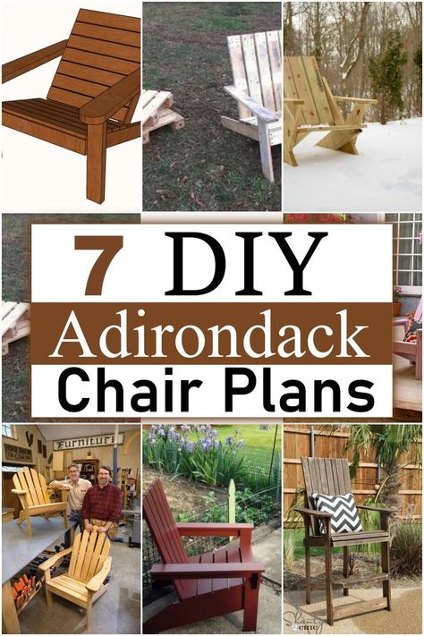 7 DIY Adirondack Chair Plans Anarondak Chairs, Diy Adirondack Chair Plans, Diy Adirondack Chair, Adirondak Chairs, Kids Adirondack Chair, Adirondack Chairs Diy, Rocking Chair Plans, Adirondack Chair Plans Free, Modern Adirondack Chair