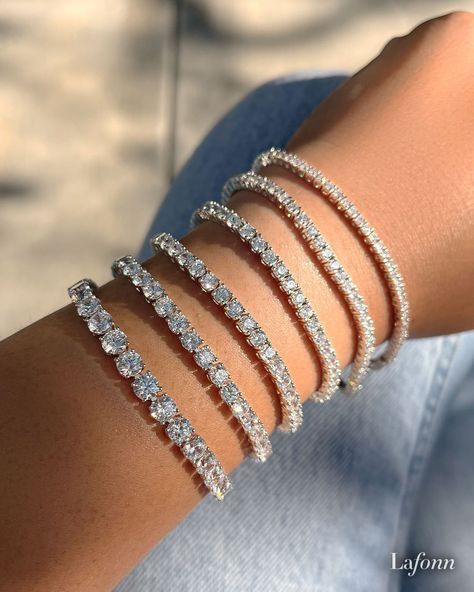 Stack your sparkle! 💫 From day to night, these diamond tennis bracelets are the epitome of elegance. Wear them solo or stacked for a glamorous effect that never goes unnoticed. ✨ How do you style your diamonds? Let us know! #DiamondBracelet #Lafonn #WexfordJewelers Diamond Tennis Bracelet Stack, Tennis Bracelet Stack, Day To Night, Tennis Bracelet Diamond, To Night, Tennis Bracelet, Bracelet Stack, Diamond Bracelet, Tennis