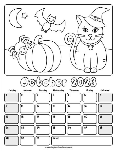 2023 Coloring Calendar, Calendar For Kids, Monthly Activities, Calendar Craft, Free Preschool Worksheets, Coloring Calendar, Free Calendar, Daycare Crafts, Free Printable Calendar