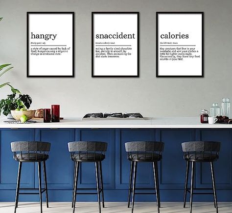 Hangry Snaccident Calories Quote set of 3 Unframed Prints, Kitchen Home Wall Art Decor, Hungry Kitchen Quote (A4) Kitchen Quotes, Tiny Food, High Quality Prints, Kitchen Room Design, Amazon Store, Kitchen Prints, Excellent Customer Service, Small Family, State Of The Art