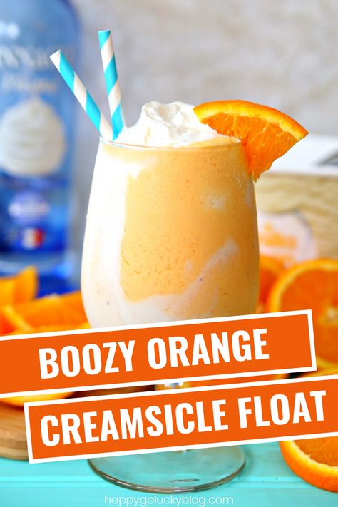 Orange Dreamsicle Alcohol Drink, Frozen Orange Creamsicle Cocktail, Dreamcicle Cocktail, Boozy Smoothie, Creamsicle Float, Orange Creamsicle Drink, Boozy Food, Creamsicle Drink, Frozen Drinks Alcohol