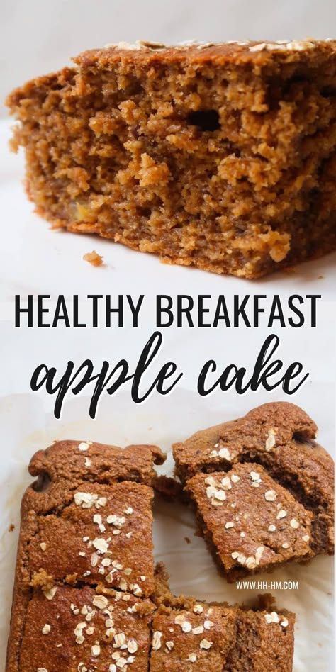 Healthy breakfast oatmeal apple cake: the best easy meal prep breakfast recipe! This is a sweet and delicious apple cake recipe that is kid-friendly as well! Similar to baked oatmeal, but better this is a great toddler breakfast idea too! Baked Oatmeal Cake, Apple Date Bread, Oatmeal Apple Cake Recipe, Apple Oatmeal Breakfast Cake, Baked Oat Cake, Healthy Breakfast Oatmeal Recipes, Oat Apple Cake, Applesauce Baked Oatmeal, Toddler Baked Oatmeal