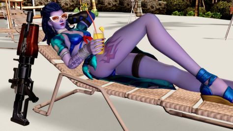 Overwatch (13a - Widowmaker) by AdeptusInfinitus Beach Scene, Beach Scenes, Overwatch, The Spirit, This Year, Composition, Deviantart, Quick Saves