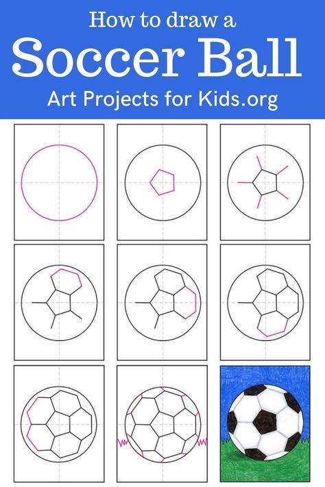 Draw A Soccer Ball, Black Crayon, Tutorial Drawing, Soccer Art, Simple Drawings, Ball Drawing, Time Drawing, Drawing For Beginners, Drawing Projects