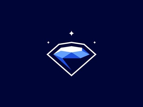 Diamond by Caelum ⚡ on Dribbble Gem Logo, Diamond Graphic, Diamond Icon, Diamond Image, Diamond Logo, Simple Diamonds, Vector Logos, Logo Restaurant, Game Logo