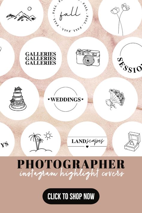 photographer instagram story icons Photographer Instagram Highlights, Instagram Highlight Covers White, Heather Nicole, Cover Highlights, Cover Icons, White Instagram, Photographer Instagram, Modern Photographers, Online Digital