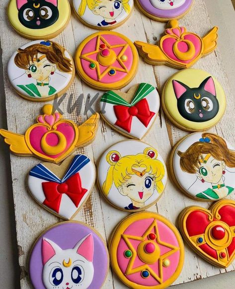 Sailor Moon Cakes, Sailor Moon Party, Sailor Moon Birthday, Moon Cookies, Zelda Birthday, Sailor Moon Merchandise, Moon Baby Shower, Moon Party