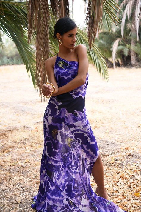 Pink Purple Outfit, Rat And Boa Dress, Giselle Bündchen, Jewellery Fashion Shoot, Orchid Print, Printed Blouses, Rat And Boa, Bodycon Maxi Dress, Soft Tailoring