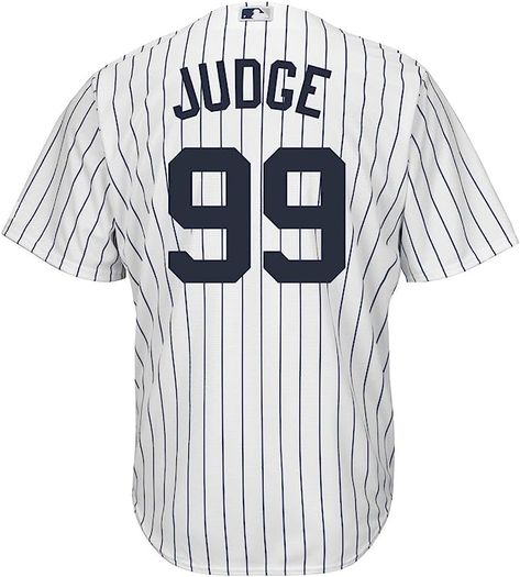 Outerstuff Aaron Judge New York Yankees #99 Youth Cool Base Home Jersey Gleyber Torres, Youth Game, Fabric Drawing, Aaron Judge, Yankees Fan, Football Gear, Personalized Jersey, Self Service, Major League Baseball