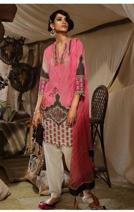 Mahay ‘ 19 Unstitched Collection by Sana Safinaz 13B - FSTN HOT - Pakistani Suits in India Buy Now https://www.thefashionstation.in/product/mahay-19-unstitched-collection-by-sana-safinaz-13b/ Pakistani Kurta Designs, Eid Shopping, Lawn Designs, Dyed Pants, Pakistani Kurta, Shopping Luxury, Pakistani Street Style, Boheme Chic, Sana Safinaz