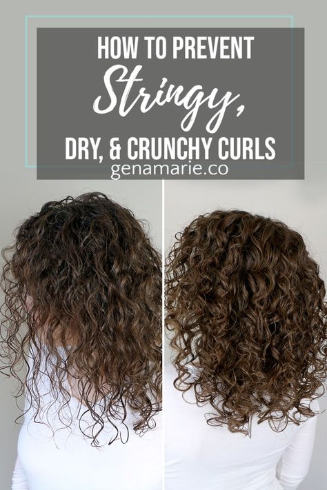 How to Prevent Stringy, Dry, Crunchy Curls ft. Curlsmith - Gena Marie Stringy Curls, Naturally Curly Hair, Curly Girl Method, Natural Curls Hairstyles, Defined Curls, Curly Hair Routine, Curly Hair Care, Curly Hair Tips, Hair Routines