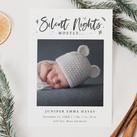 Holiday Birth Announcement, Christmas Birth Announcement, Baby Christmas Photos, Christmas Collage, Birth Announcement Card, Multi Photo, Birth Stats, Holiday Invitations, Christmas Invitations