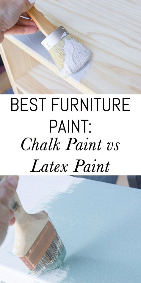 This post compares chalk paint vs latex paint so you can determine which is best for you! Chalk Paint Finishes For Furniture, Latex Vs Chalk Paint For Furniture, Chalk Paint Vs Regular Paint, Latex Paint On Furniture, Chalk Paint Vs Milk Paint, Sealing Chalk Paint, Best Furniture Paint, Benjamin Moore Advance Paint, Best Chalk Paint