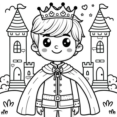 Prince Coloring Pages ᗎ Printable Painting Template Prince Coloring Pages, Prince Drawing, Ballet Gifts, Printable Painting, Mediums Of Art, Ballet Gift, Heart Coloring Pages, Classic Fairy Tales, Princess Drawings