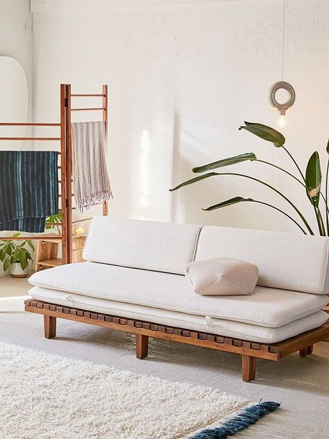 UO Home just released a preview of its spring 2018 collection—and our carts are already full. Convertible Daybed, Scandinavian Exterior Design, Sofa Daybed, Wood Daybed, Daybed Sofa, Scandinavian Interior Design, Convertible Sofa, Interior Design Styles, Daybed