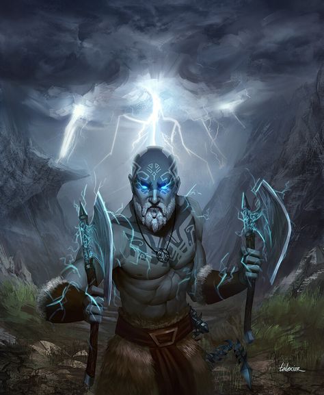 Frost Giant -- DnD Monsters #Frost #Giant #DungeonCrawling #DnD #Monsters #Giants #Inspiration #Magic #Fantasy #JRusso Goliath Barbarian, God Of Storms, Storm God, Barbarian Dnd, Frost Giant, Chaotic Good, Character Commission, D D Classes, Dnd Monsters