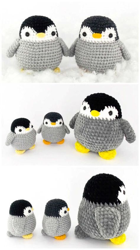 Crocheted Penguins Free, Amigurumi Pinguin Free Pattern Crochet Penguin, Penguin Amigurumi Free Pattern Crochet Animals, Free Amigurumi Penguin Pattern, Penguin Amigurumi Pattern, How To Crochet A Penguin, Easy Crochet Penguin, Crochet Penguin Amigurumi, Crochet Patterns Penguin