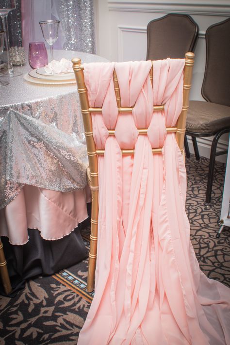 A Blush Weave style Chivari Chair sash By True Elegance Design & Decorating Chivari Chairs, Decoration Evenementielle, Chair Sash, Chair Decor, Anniversary Dinner, Wedding 2024, Chair Decorations, Wedding Chairs, Wedding Mood Board