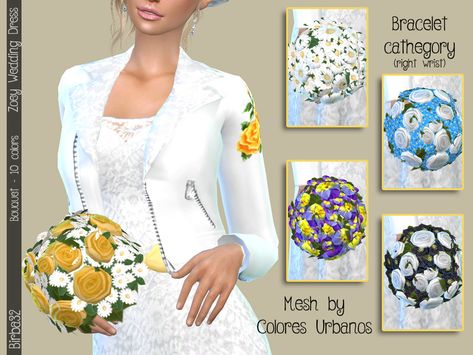 The Sims Resource - Wedding bouquet - Mesh needed Sims 4 Mac, Sims 4 Wedding Dress, Wedding Sides, Gorgeous Bouquet, Frozen Elsa Dress, Flower Boquet, Sims 4 Black Hair, Best Sims, Sims 4 Cc